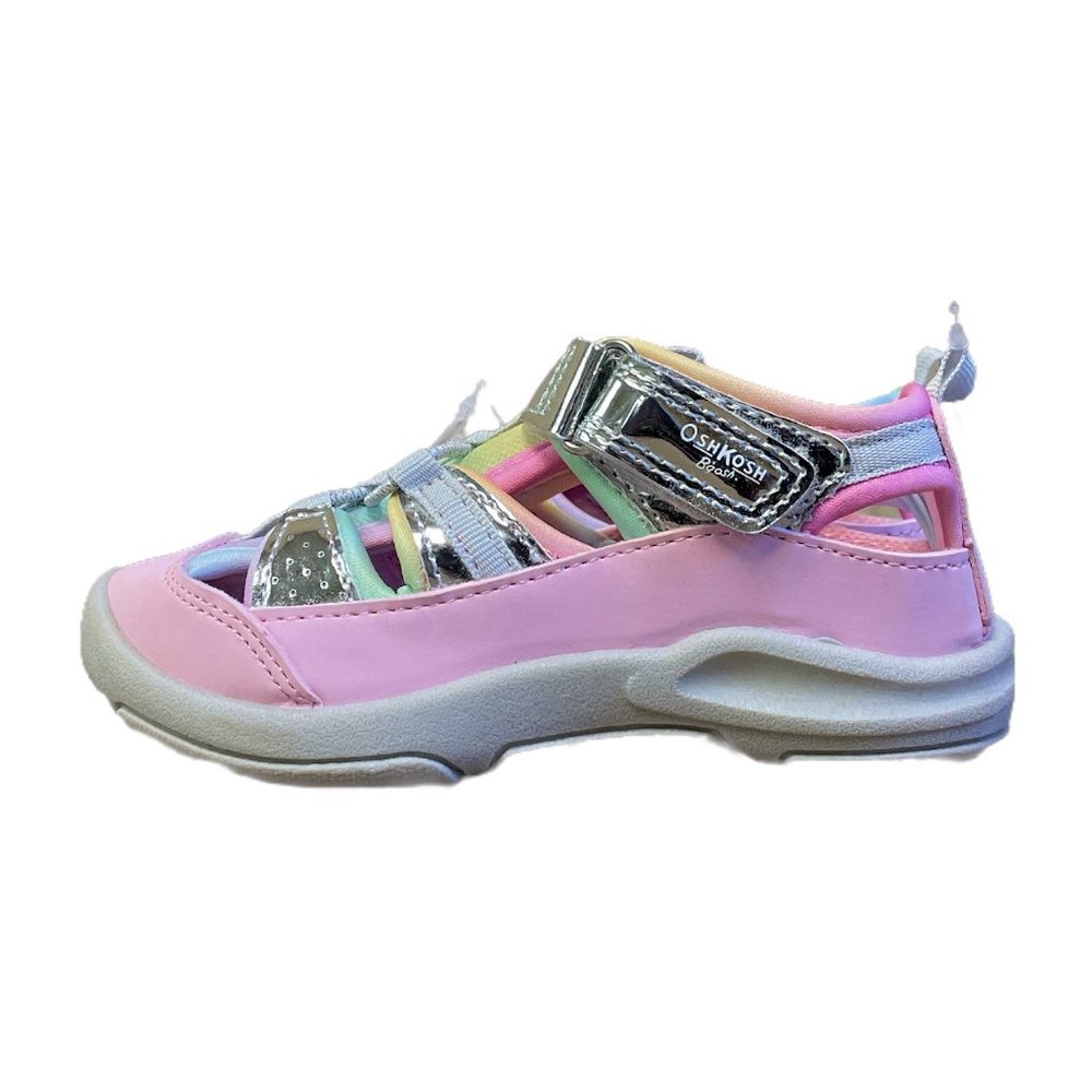 OshKosh B'gosh Girl's Everyplay Flexible Outsole Bump Toe Sandals Rainbow Sz 7 - Picture 2 of 3